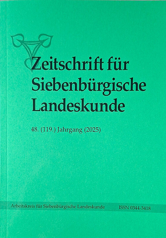 Titelseite der Zeitschrift f�r Siebenb�rgische ...