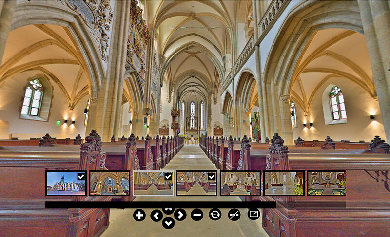 Neben dem Blick ins Innere (hier Hermannstadt) … ...