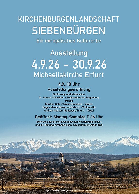 Plakat der Kirchenburgen-Ausstellung in Erfurt ...