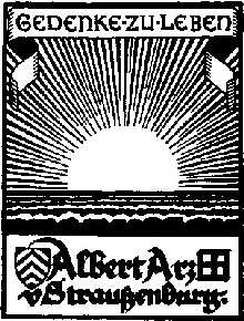 Albert Arz von Straussenburg: Exlibris, Abb. 2