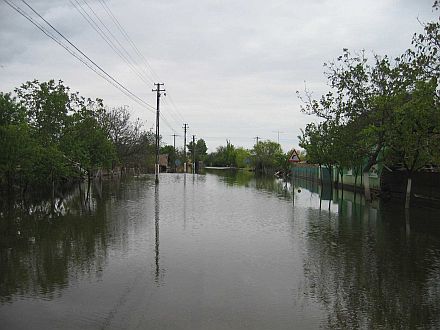 Flutkatastrophe in Otelec nahe Temeswar.