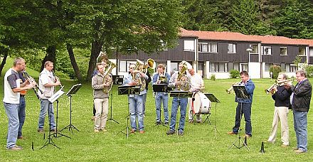 Die Blaskapelle Bblingen probte auf der Schwbischen Alb.