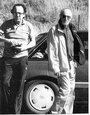 Erich (links im Bild) und Hans Bergel in Neuseeland, 1987.