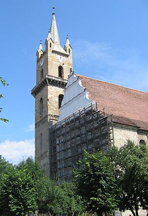 Die Evangelische Kirche in Bistritz, August 2005. Foto: Horst Gbbel