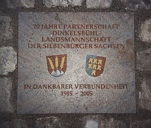 Freundschaftsstein von dem Mnster St. Georg in Dinkelsbhl.
