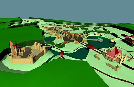 Isometrie des geplanten Dracula-Parks auf der Breite bei Sch��burg.