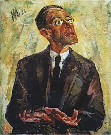 Hans Eder: Der Maler Fritz Kimm, l auf Leinwand, 80 x 65,3 cm, 1925, Katalog-Nummer 97 des Udrescu-Bandes.