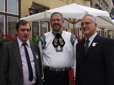 Fderationsgesprche in Dinkelsbhl, von links Paul Jrgen Porr, Volker Petri und Volker Drr. Foto: Siegbert Bruss