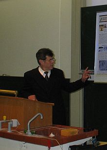 Prof. Dr. Georg Acker beim Festkolloquium an der Universitt Bayreuth.