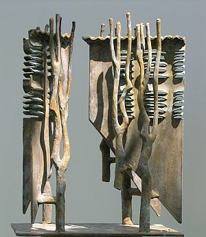 Kurtfritz Handel: Boulevard, Bronze 35 x 26 x 20 cm (1998).