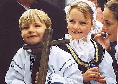 Immer wieder Spa gehabt beim diesjhrigen Heimattag in Dinkelsbhl.  Foto: Josef Balazs