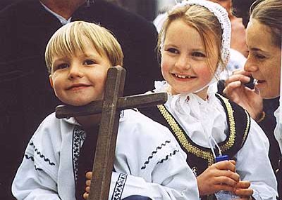 Immer wieder Spa gehabt beim diesjhrigen Heimattag in Dinkelsbhl.  Foto: Josef Balazs