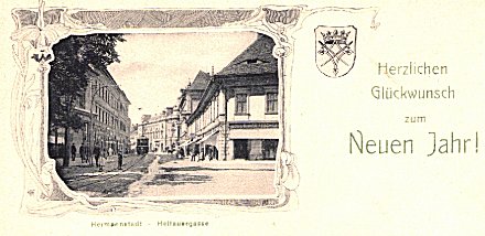 Neujahrsgru aus Hermannstadt – alte Postkarte