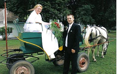 Michael und Heidemarie Homm als Hochzeitspaar in Neudorf.
