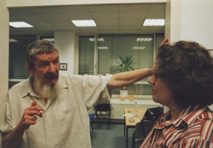 Franz Hodjak nach der Lesung mit der Literaturkritikerin Dr. Edith Konrad. Foto: Konrad Klein