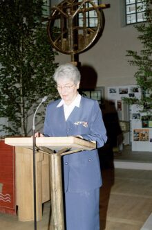 Elisabeth Knig trug die Dankesrede des Geehrten vor. Foto: Josef Balazs