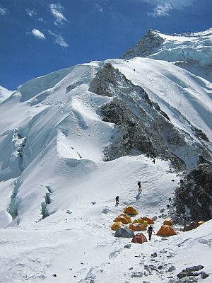 Blick auf das Lager in 6 300 Meter Hhe.