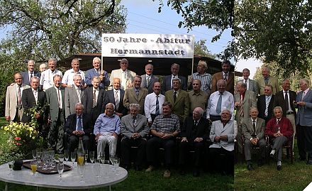 Die Teilnehmer des 50-jhrigen Maturatreffens in Vorderbchelberg.