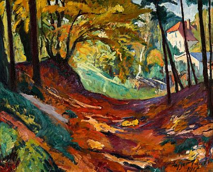 Sndor Ziffer: Deutscher Wald, 1917, l auf Leinwand, 54 x 68 cm, Sammlung Dr. Josef Bhm, Freiberg/Sachsen