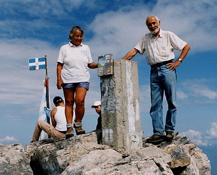 Erika und Kurt H. Binder auf dem Olymp.