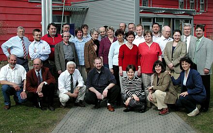 Die Teilnehmer des Pressereferentenseminars vor dem Haus der Heimat in Nrnberg. Foto: Gnther Melzer.