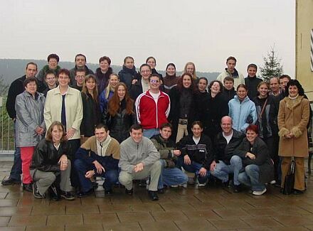 Die Teilnehmer des SJD-Seminars besichtigten Schloss Horneck in Gundelsheim am Neckar.