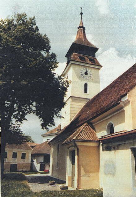 Blick auf die evangelische Kirche Wolkendorf