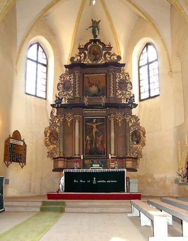 Barockaltar von 1729 der Kirche in Großau.  ...
