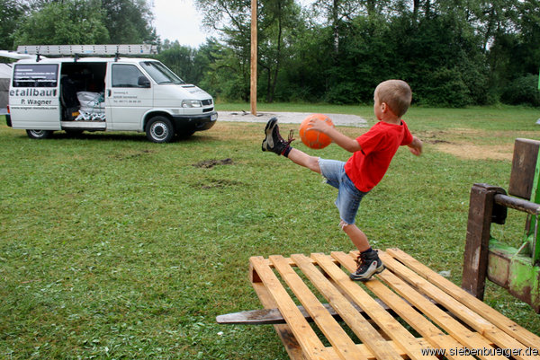 Endlich Platz frs Fuballtraining.