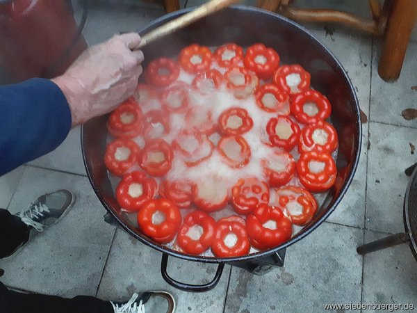 Zubereitung der gefllten Paprika