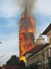Evangelische Stadtpfarrkirche in Bistritz: Der brennende Kirchturm