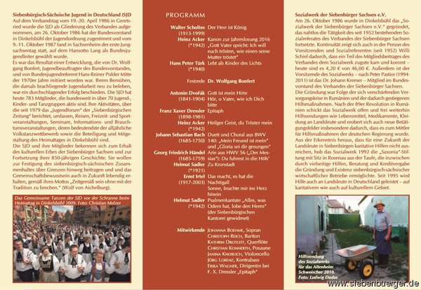 Flyer Plakat Festveranstaltung „30 Jahre SJD – 30 Jahre Sozialwerk“ und Konzert der Siebenbürgischen Kantorei Flyer Plakat Festveranstaltung „30 Jahre SJD – 30 Jahre Sozialwerk“ und Konzert der Siebenbürgischen Kantorei