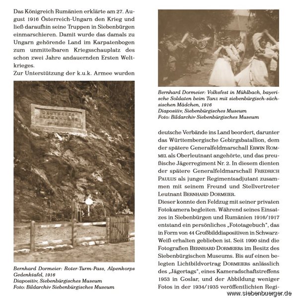 Faltblatt Ausstellung „Der Erste Weltkrieg in Siebenbürgen. Aus dem Fototagebuch eines deutschen Offiziers“ Faltblatt Ausstellung „Der Erste Weltkrieg in Siebenbürgen. Aus dem Fototagebuch eines deutschen Offiziers“