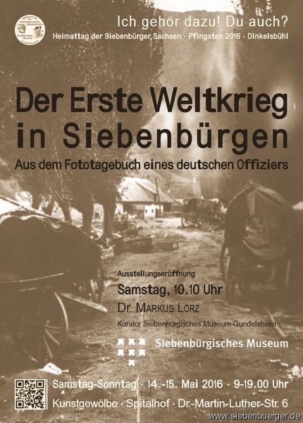 Plakat Ausstellung Der Erste Weltkrieg in Siebenbrgen. Aus dem Fototagebuch eines deutschen Offiziers