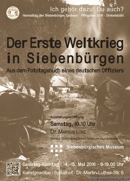 Plakat Ausstellung „Der Erste Weltkrieg in Siebenbürgen. Aus dem Fototagebuch eines deutschen Offiziers“ Plakat Ausstellung „Der Erste Weltkrieg in Siebenbürgen. Aus dem Fototagebuch eines deutschen Offiziers“