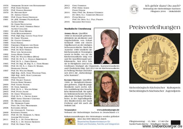 Faltblatt Preisverleihung Faltblatt Preisverleihung