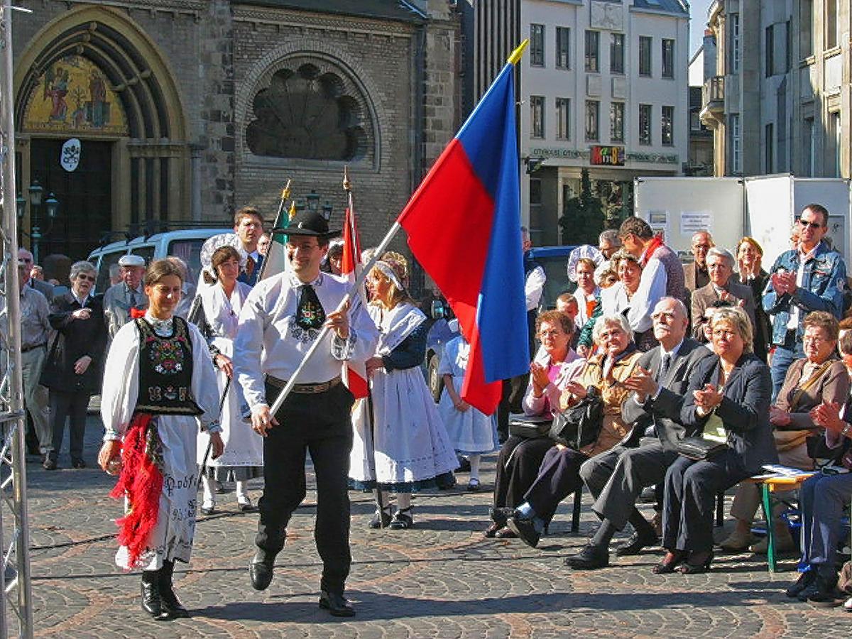 Fahneneinzug der Landsmannschaften beim Tag der ...
