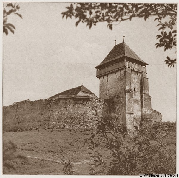 Abtsdorf - Der Torturm der Kirchenburg um 1920