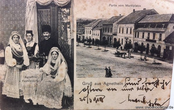 Agnetheln-Postkarte 1917
