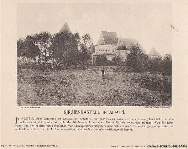 Almen - Kirchenkastell um 1900
