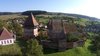 Drohnen-Foto von der Kirchenburg Almen