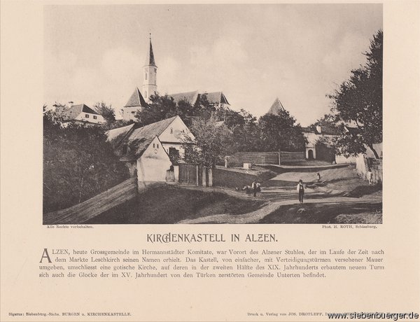Alzen - Kirchenkastell um 1900