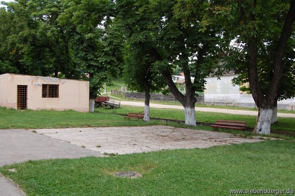 Der Park vor dem Saal