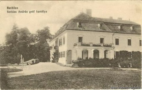 Postkarte des Schlosses Bethlen