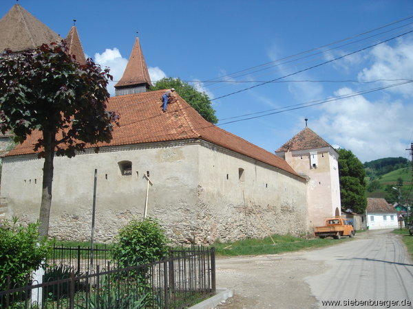 Renovierungsarbeiten an der Kirchenburg