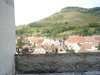 Blick von der Burg auf das Dorf