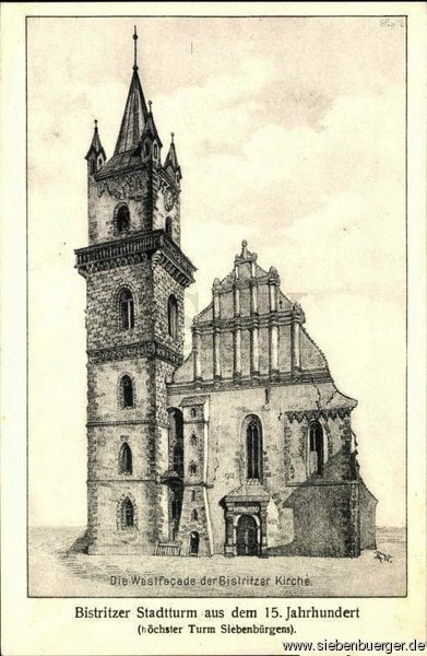 Bistritz. Der Stadtturm.Geschickt: Georg Schoenpflug von Gambsenberg