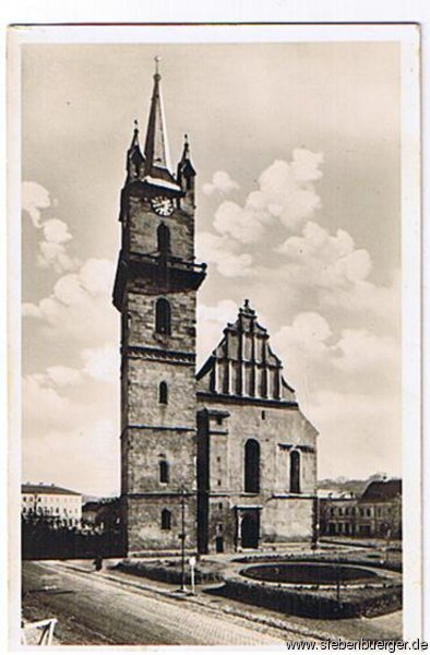 Postkarte Kirche Bistritz