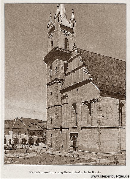 Bistritz - Evangelische Pfarrkirche um 1930