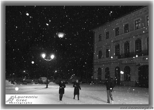 BISTRITA - Evang.Kirche - Winter night